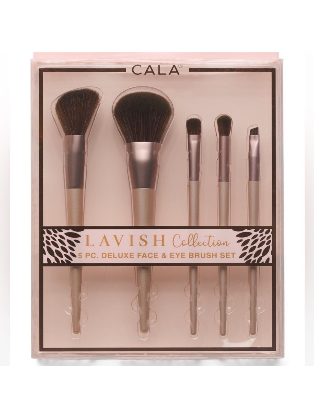 CALA Rose Gold Lavish Collection 5 pc Face & Eye Brush Set